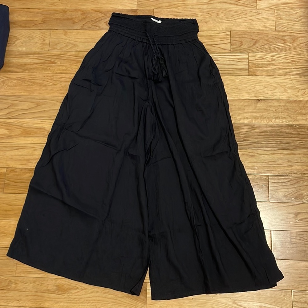 Wilfred Midnight Black Wide-Leg Cuillotes